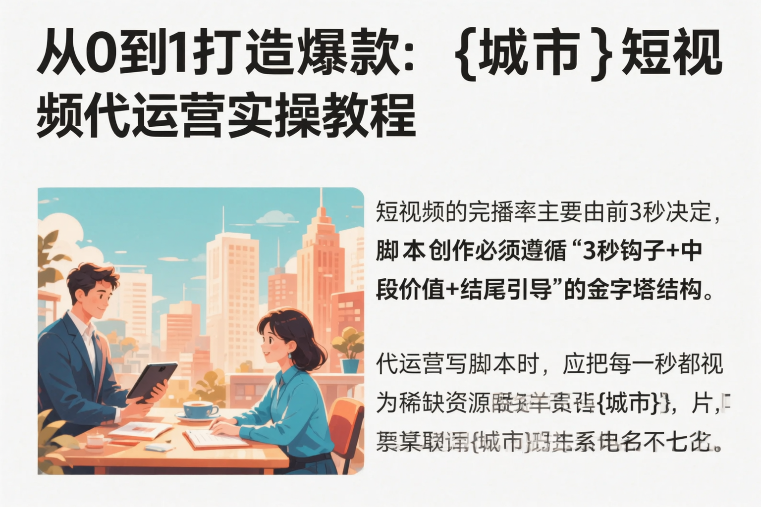 从0到1打造爆款：乌兰察布短视频代运营实操教程