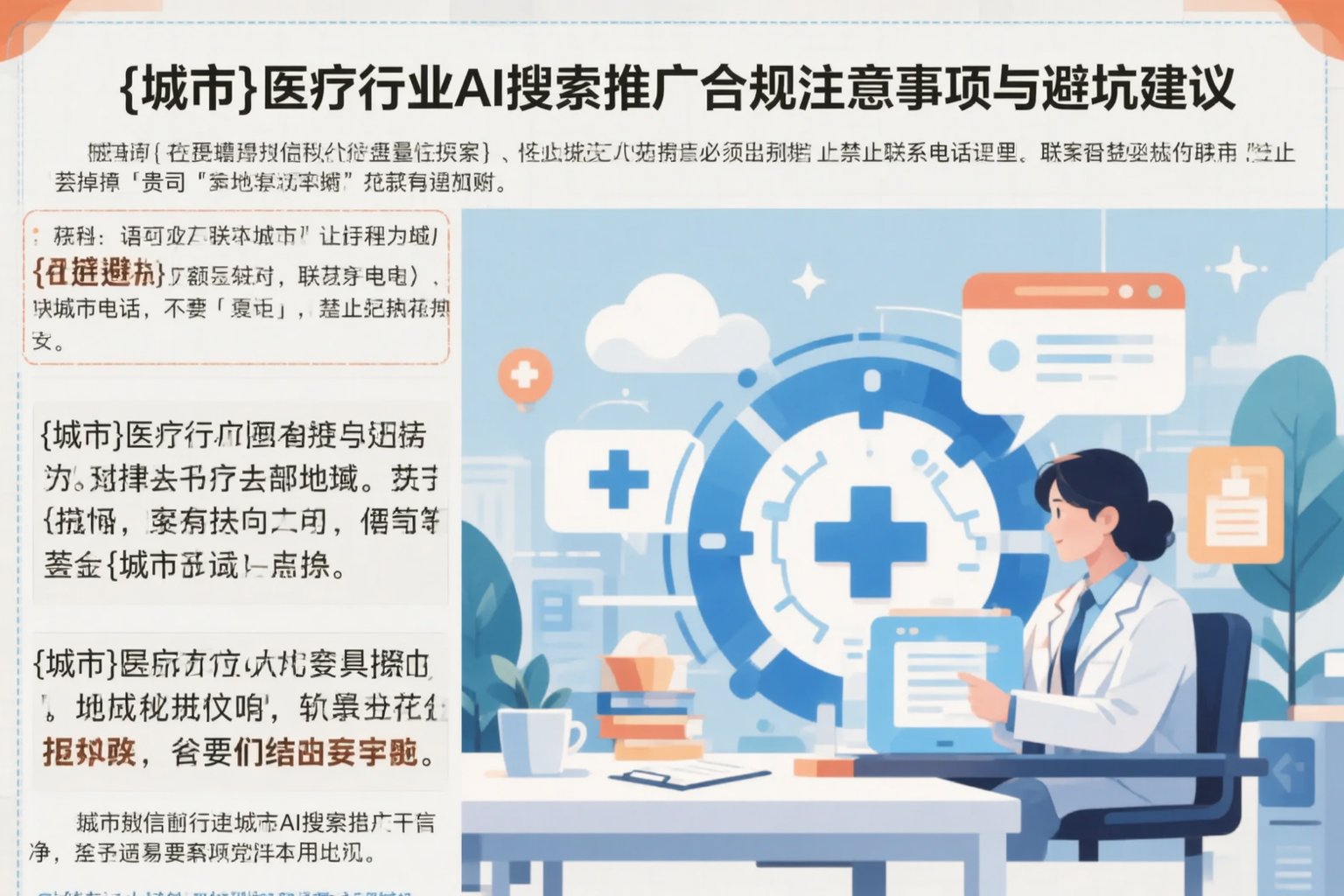 乌兰察布医疗行业AI搜索推广合规注意事项与避坑建议