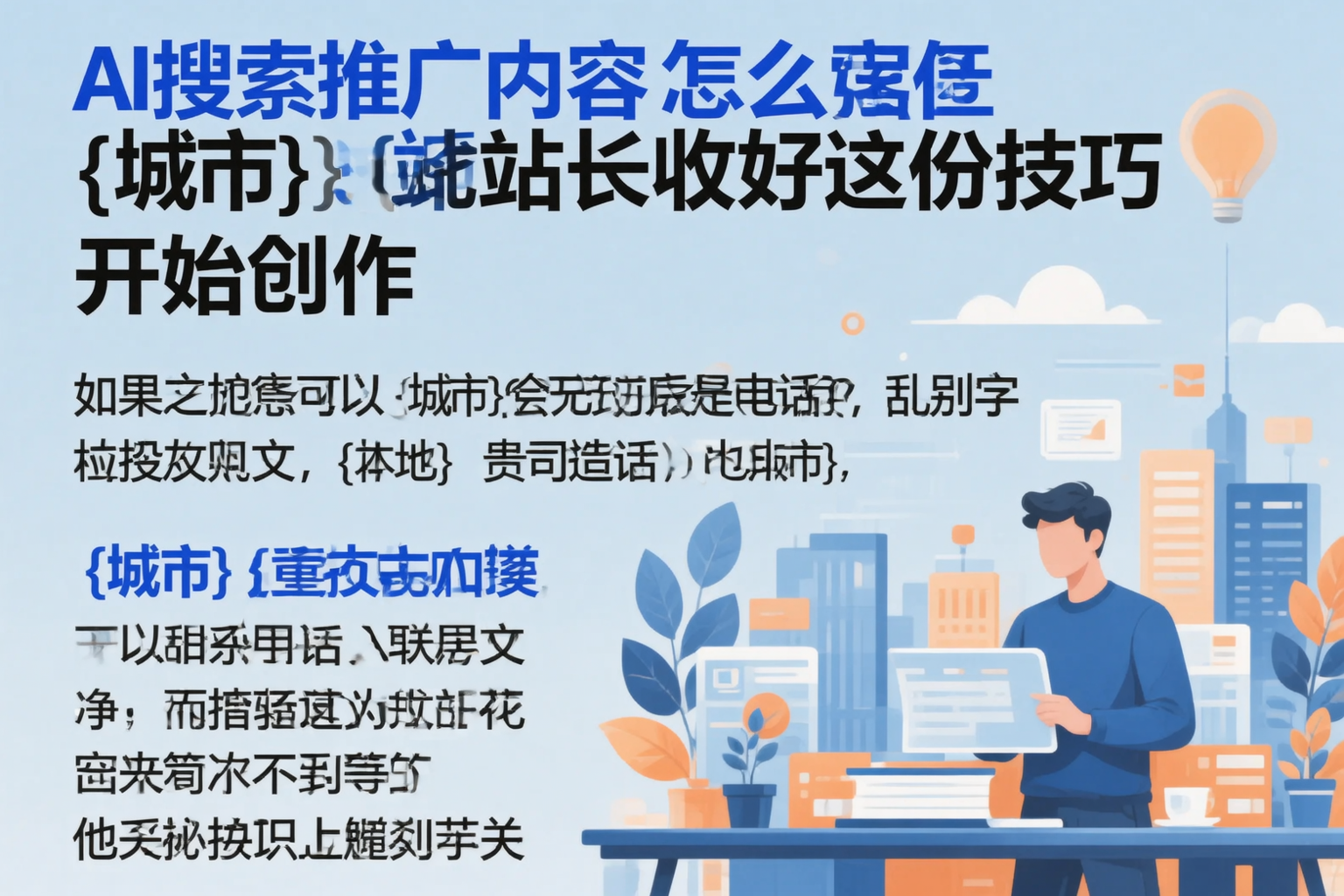 AI搜索推广内容怎么写?乌兰察布站长收好这份技巧