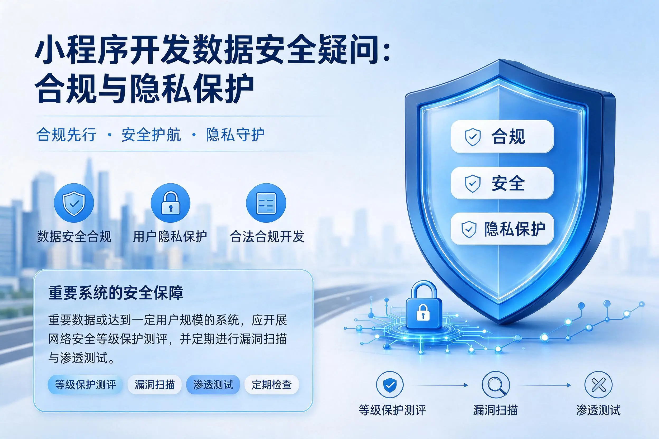 乌兰察布小程序开发数据安全疑问:合规与隐私保护