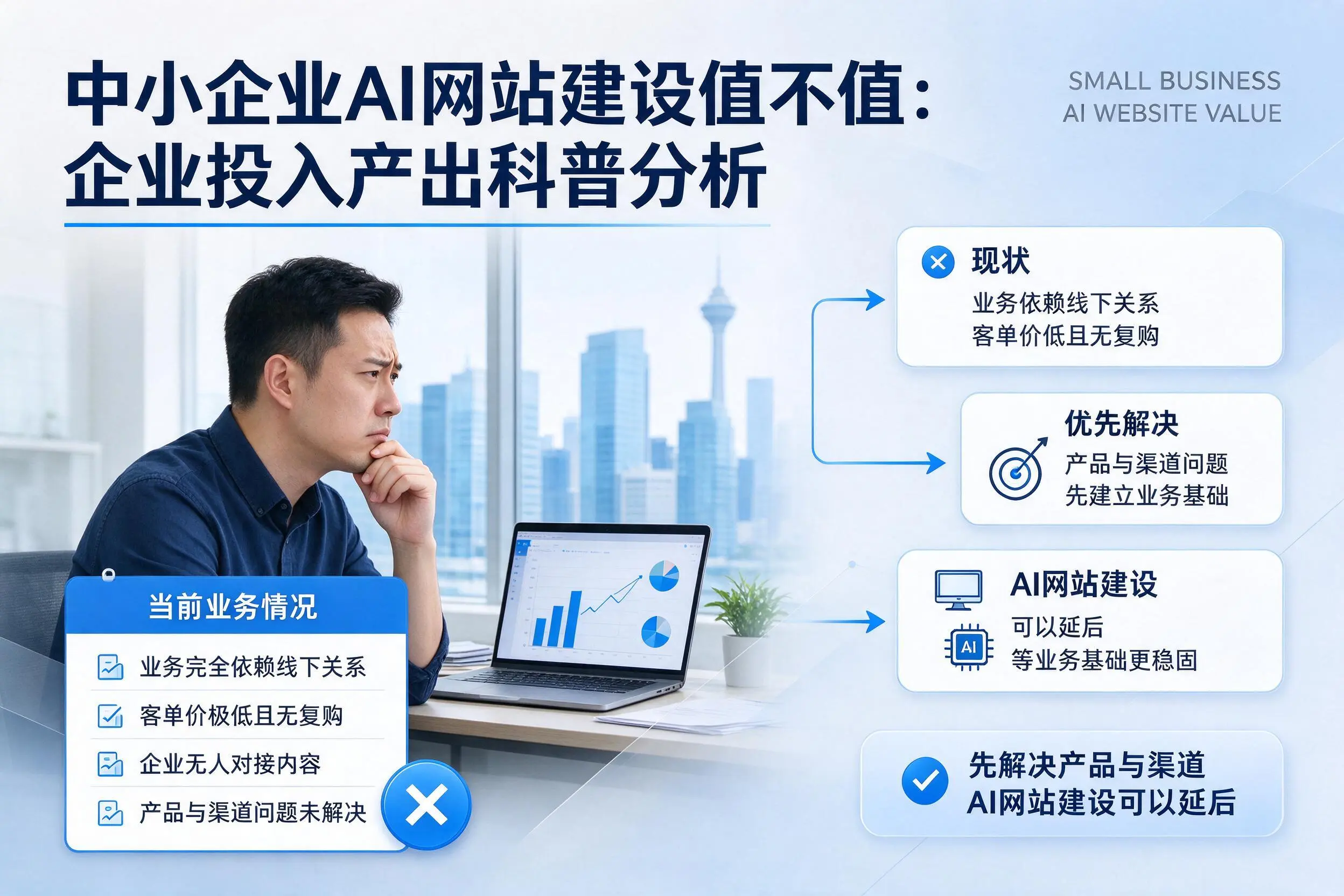 中小企业AI网站建设值不值:乌兰察布企业投入产出科普分析