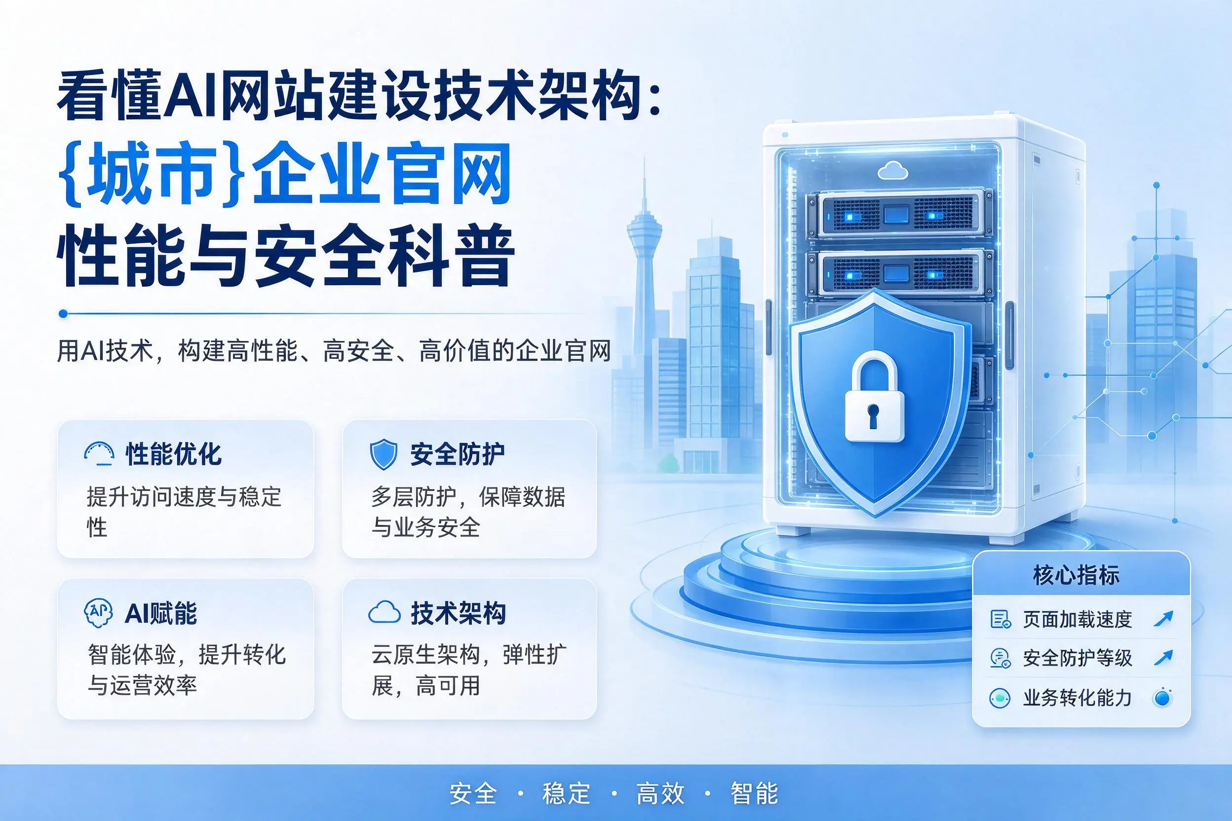 看懂AI网站建设技术架构:乌兰察布企业官网性能与安全科普