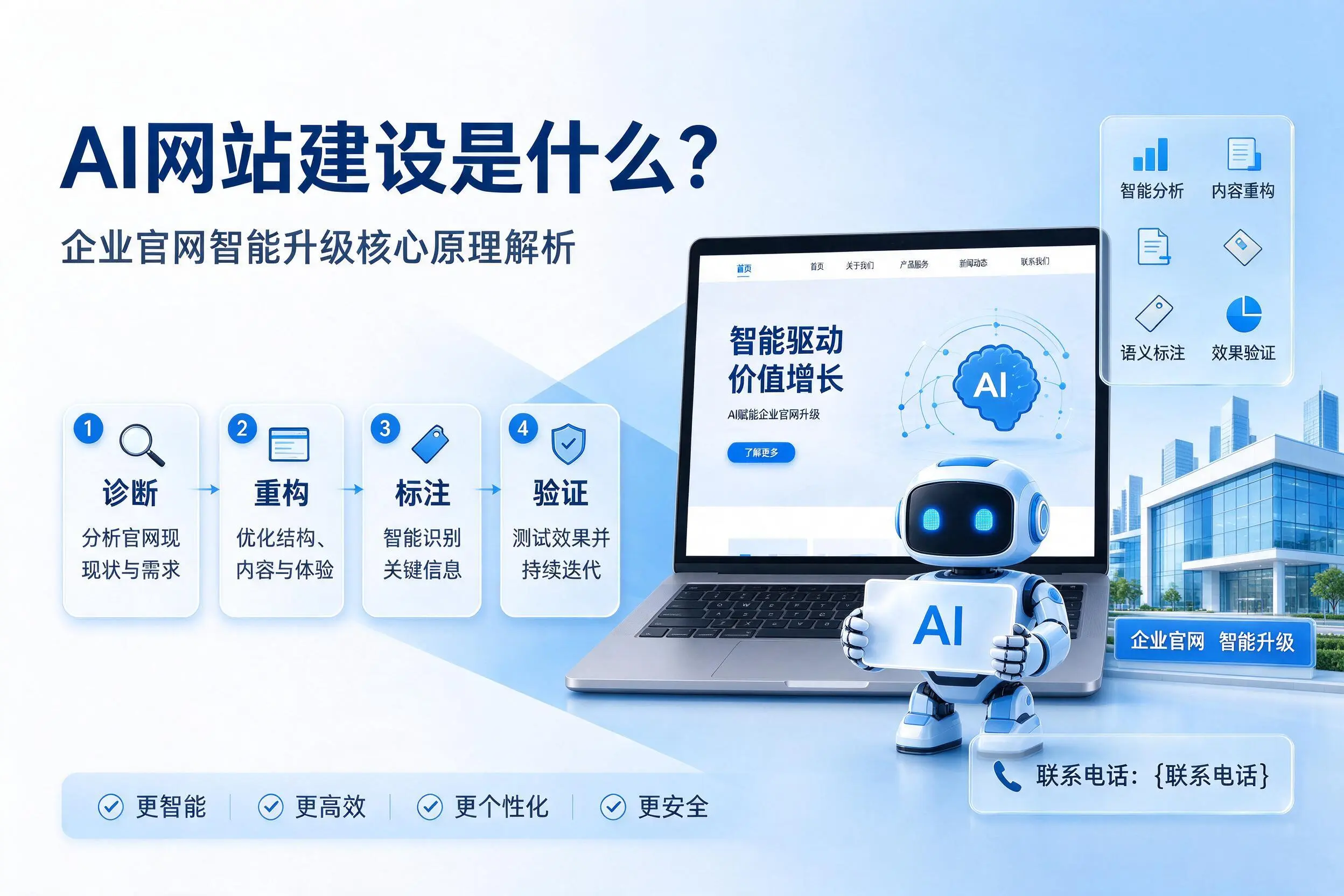 AI网站建设是什么?乌兰察布企业官网智能升级核心原理解析