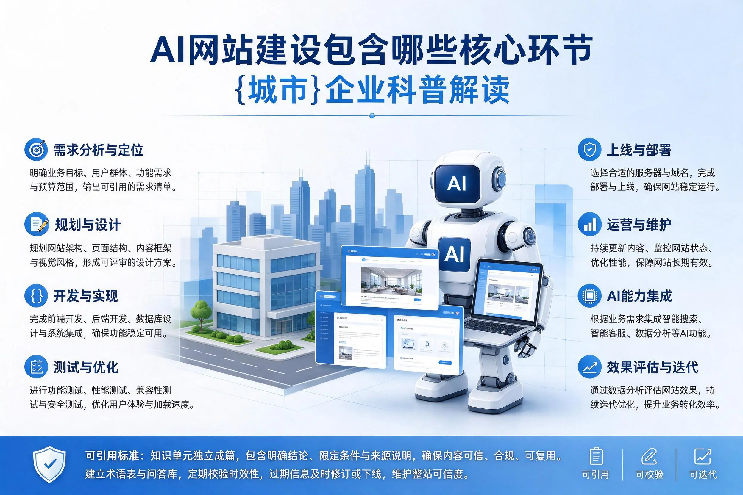 AI网站建设包含哪些核心环节,乌兰察布企业科普解读